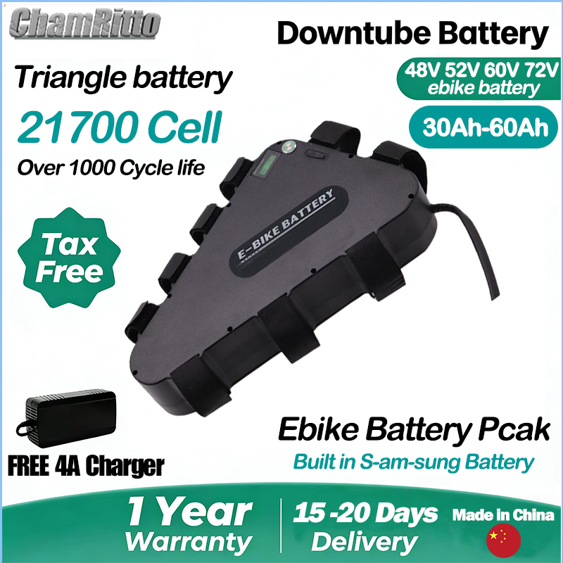 72V 50Ah 21700 Lithium Battery - 60v72v 3000w Üçgen Elektrikli Bisiklet bataryası