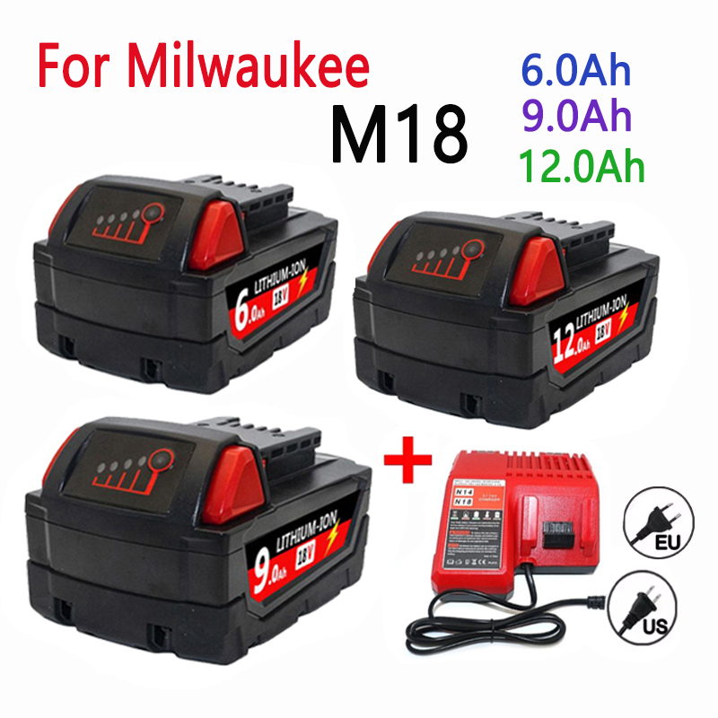 60V 50Ah Electric Scooter Battery - 6.0Ah/9.0Ah/12.0Ah Milwaukee M18 18V için yedek
