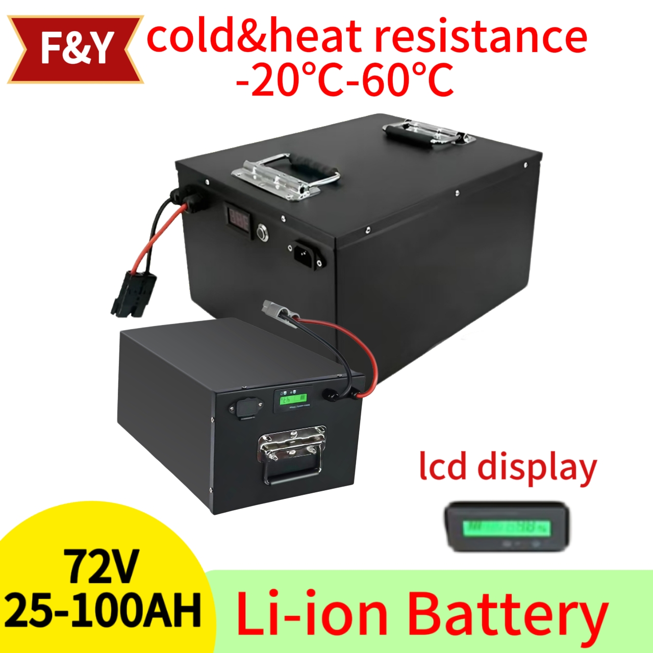 F & Y72V 25Ah 35Ah 45Ah 65Ah 8 - 72V 40Ah Lifepo4 Battery Pack incelemesi ve fiyatı